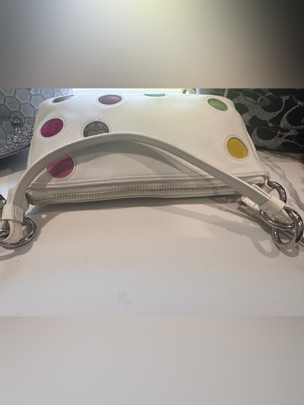 Coach Limited Edition Demi Bag Multicolor Polka Dots #3677 - Picture 6 of 9